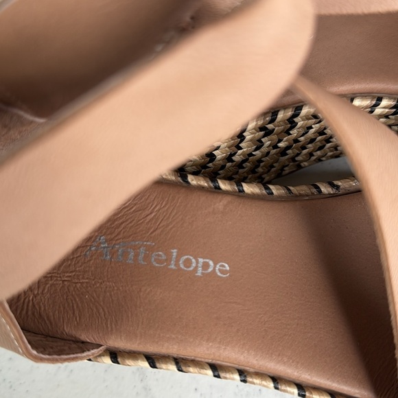 Antelope Grayson Kat Wedge Sandals - Leather Size 38/7 - Picture 9 of 12